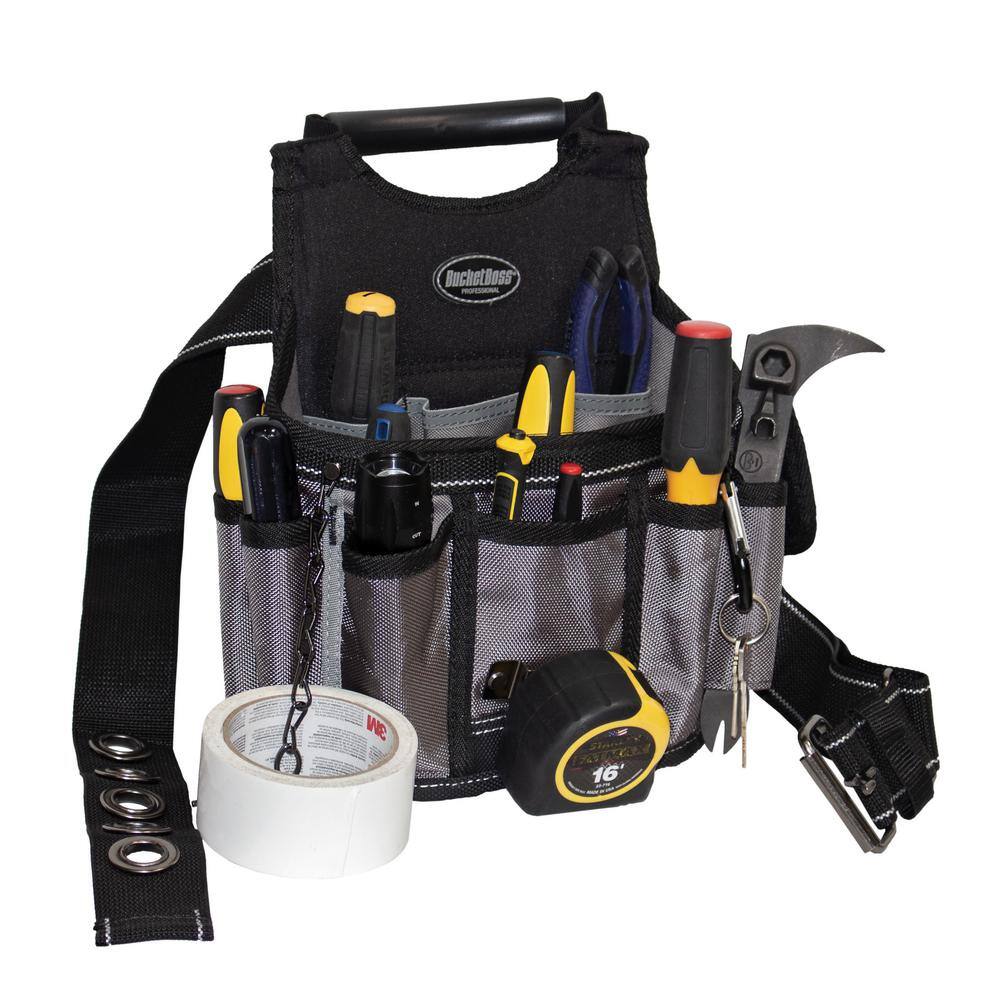 BUCKET BOSS Sparky 9 in. Utility Tool Bag Pouch with Adjustable Tool Belt 55300