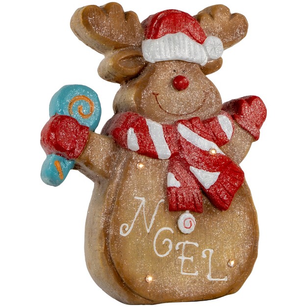 Led Lighted Noel Gingerbread Reindeer Christmas Decoration