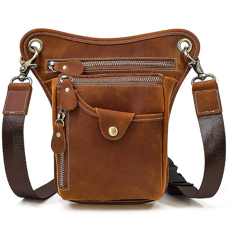 Cycg Bag For Men Cow Skin S Shoulder Bag Leg Bags Waist Bag Funct Men Bags