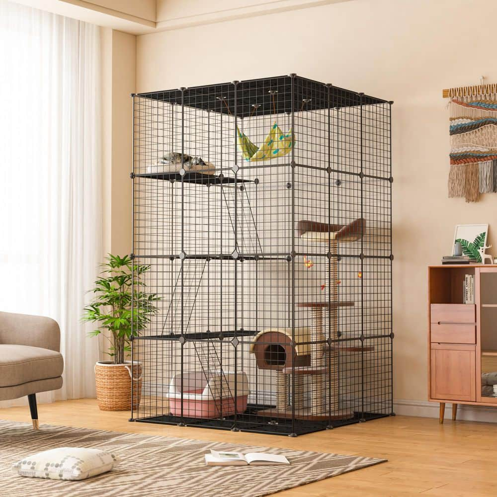 COZIWOW Cat Cage Large Playpen Exercise Place for 1-3 Cats CW12F0507