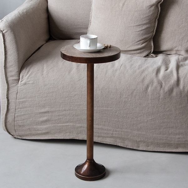 COZAYH Pedestal Small Drinking Table， Contemporary Side Table