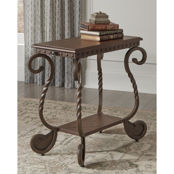 Rafferty Dark Brown Chair Side End Table