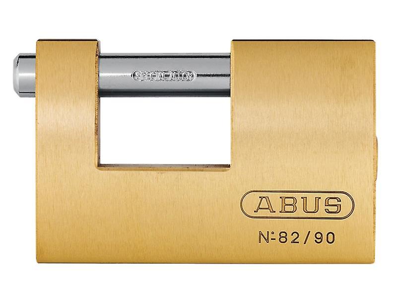 ABUS 82/90mm Monoblock Brass Shutter Padlock ABU8290