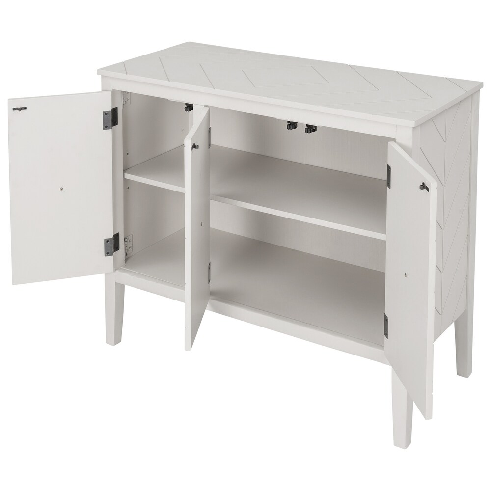 Modern Accent Storage Cabinet Console Table with Adjustable Shelf