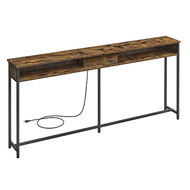 Narrow Console Table With 2 Outlet And 2 Usb Ports