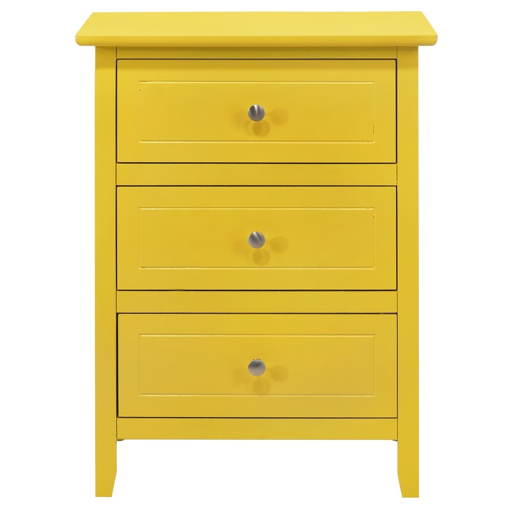 Daniel 3 Drawer Nightstand (25 in. H x 15 in. W x 19 in. D)