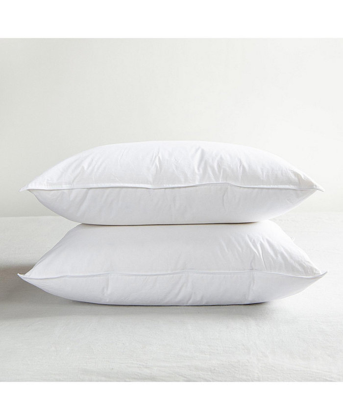 Bokser Home 2 Pack Soft White Duck Feather and Down Bed Pillow - King Cal King