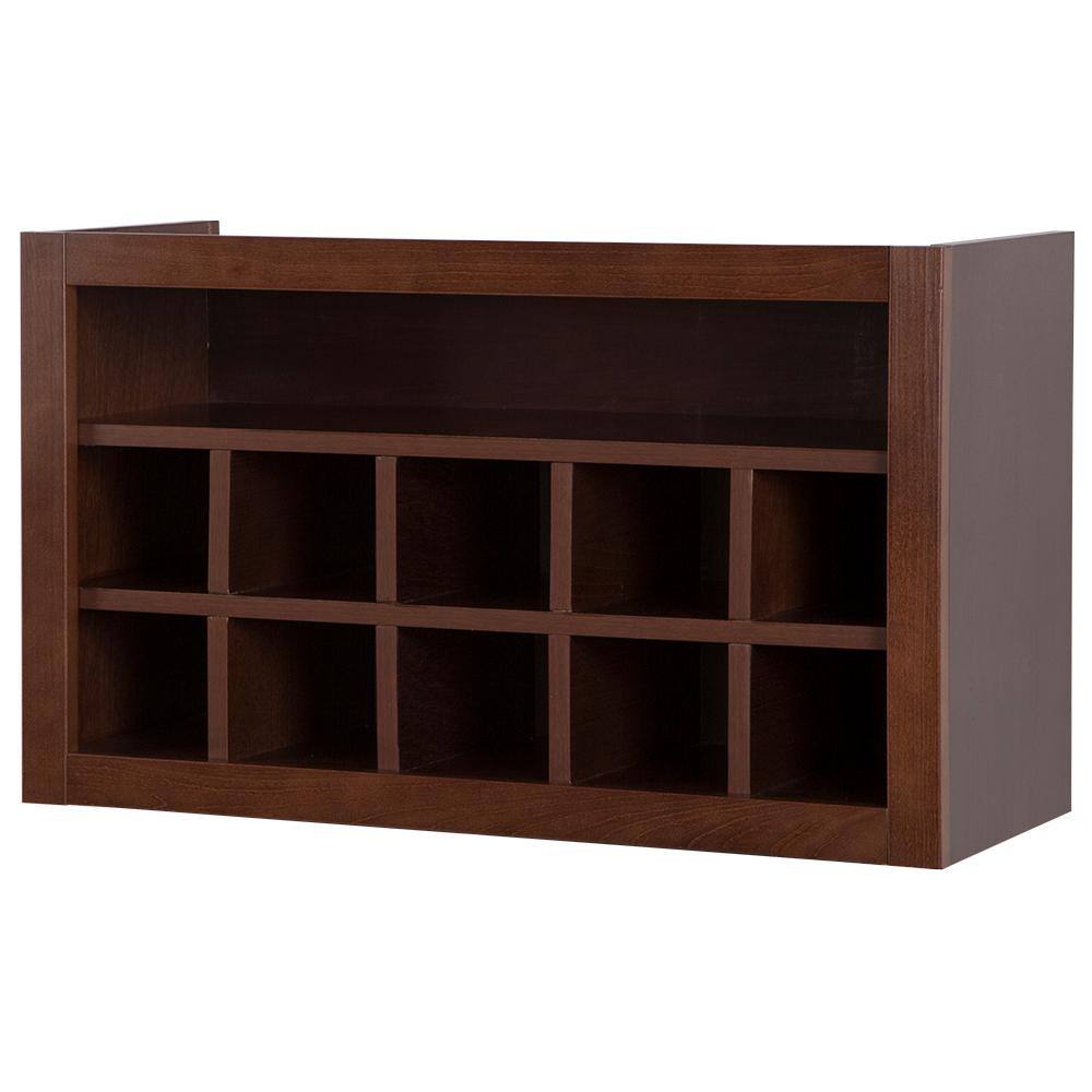 Hampton Bay Benton Ready-to-Assemble 30x18x12 in. Flex Wall Cabinet with Shelves and Dividers in Amber BT3018X-RC