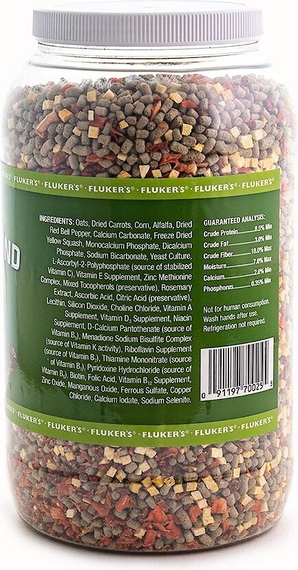 Fluker's Tortoise Buffet Blend Reptile Food， 3.25-lb bag