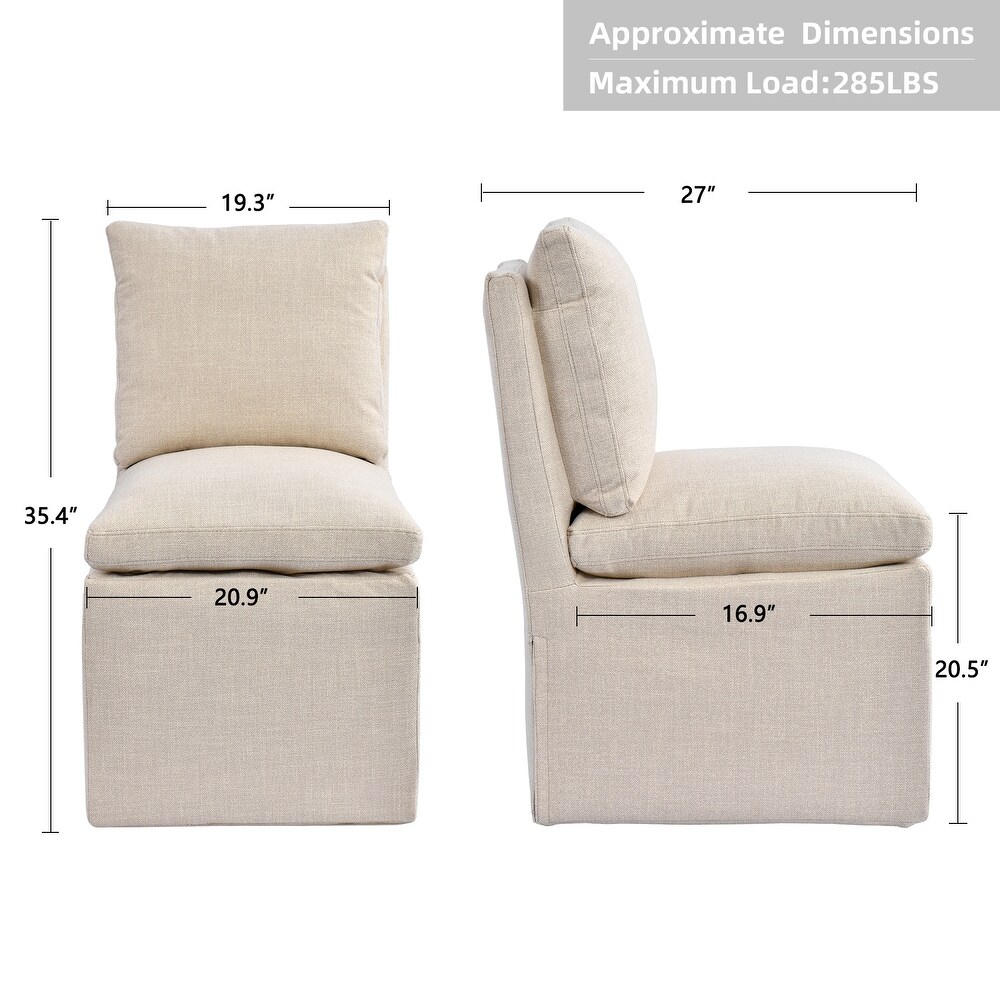 Upholstered Swiveling Linen Accent Sofa Chair