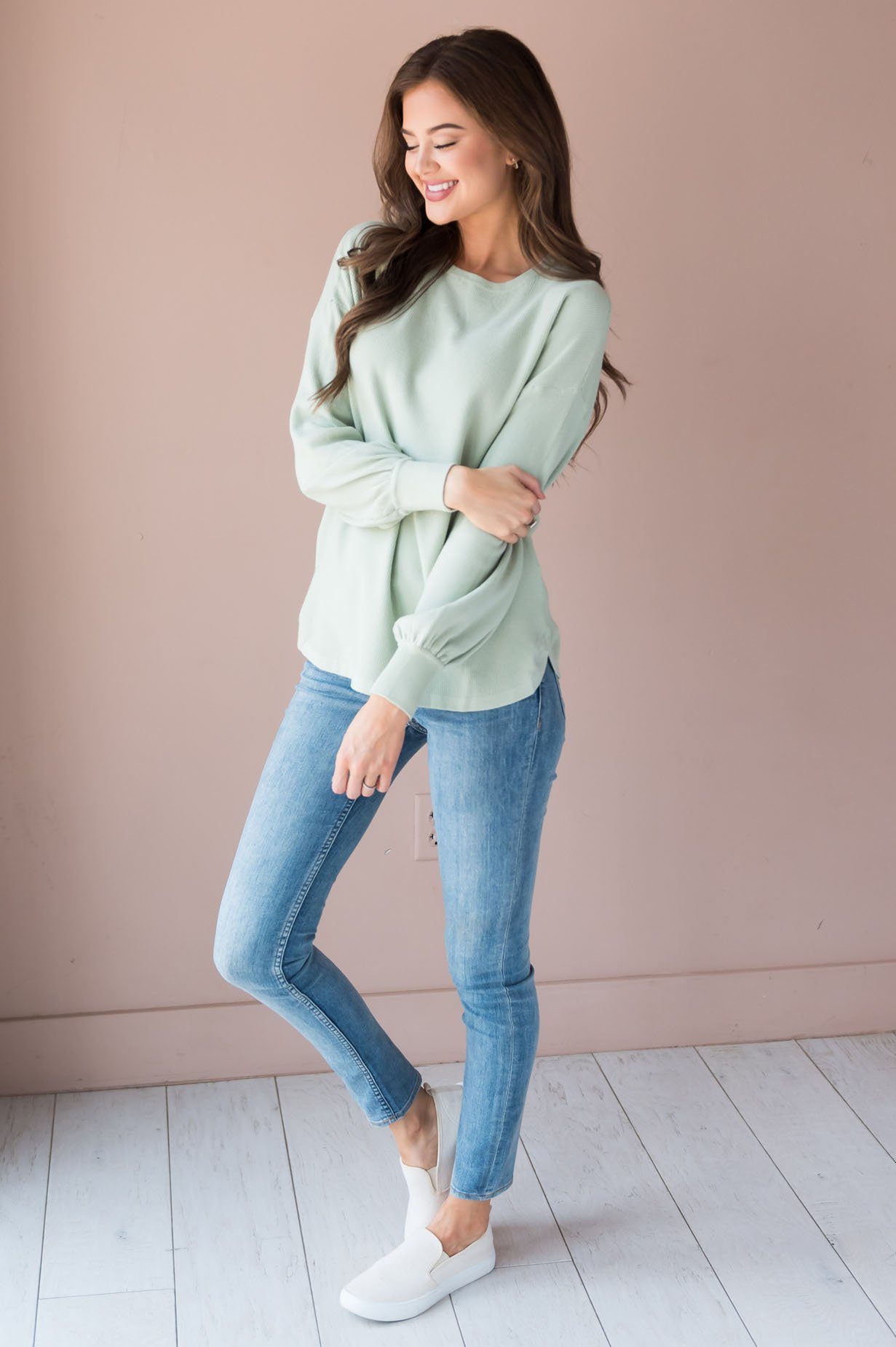 Fall In Line Modest Thermal Sweater