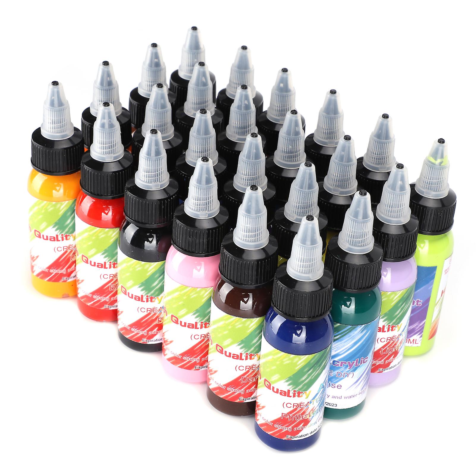 Acrylic Paint Set Waterproof Colorful Painting Pigment Fast Dry Handpaint Drawing Supplies 30ml