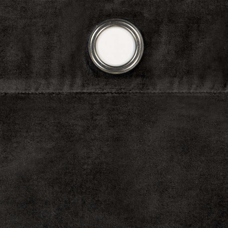 eclipse Luxury Velvet 100% Blackout Grommet Window Curtain Panel