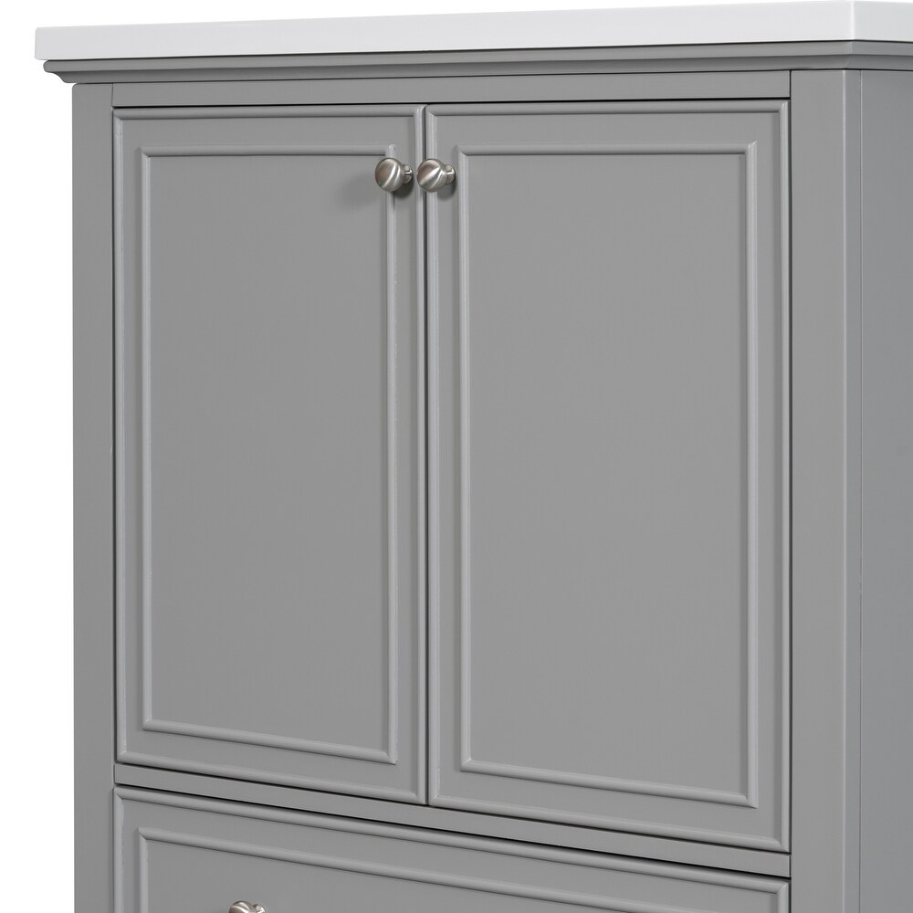 Bathroom Cabinet with Doors and Drawer