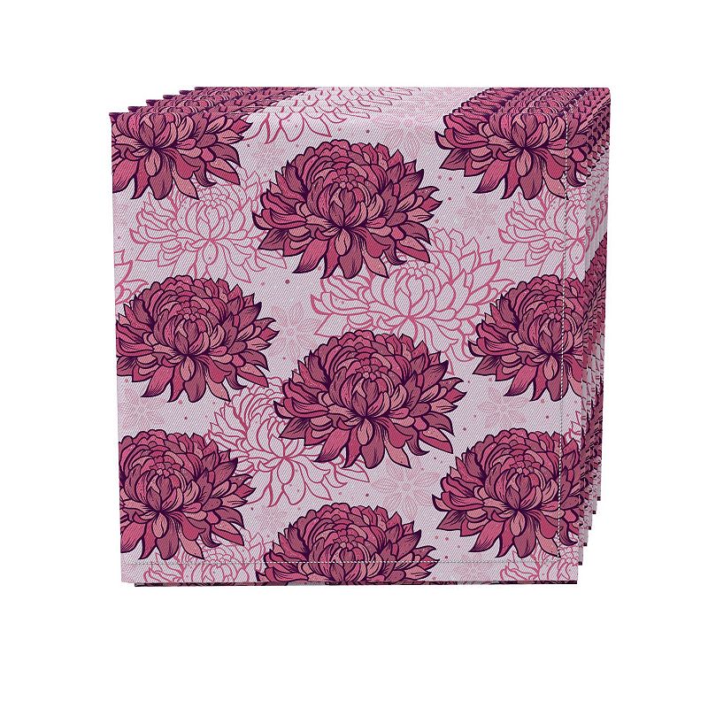 Napkin Set of 4， 100% Cotton， 20x20， Floral 104