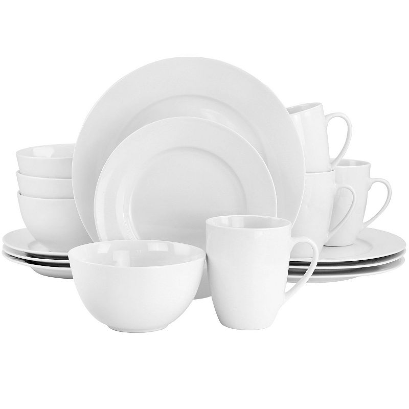 Gibson Home Classic Pearl 16 Piece Fine Ceramic Dinnerware Set