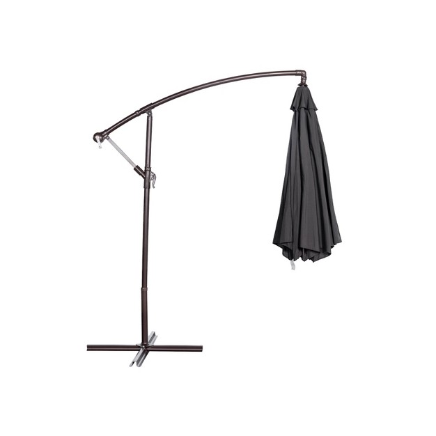 10 x27 X 10 x27 Captiva Cantilever Spa Side Patio Umbrella With Cover Black Island Umbrella