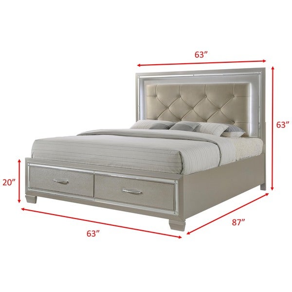 Silver Orchid Odette 4-piece Queen Bedroom Set - - 22751291