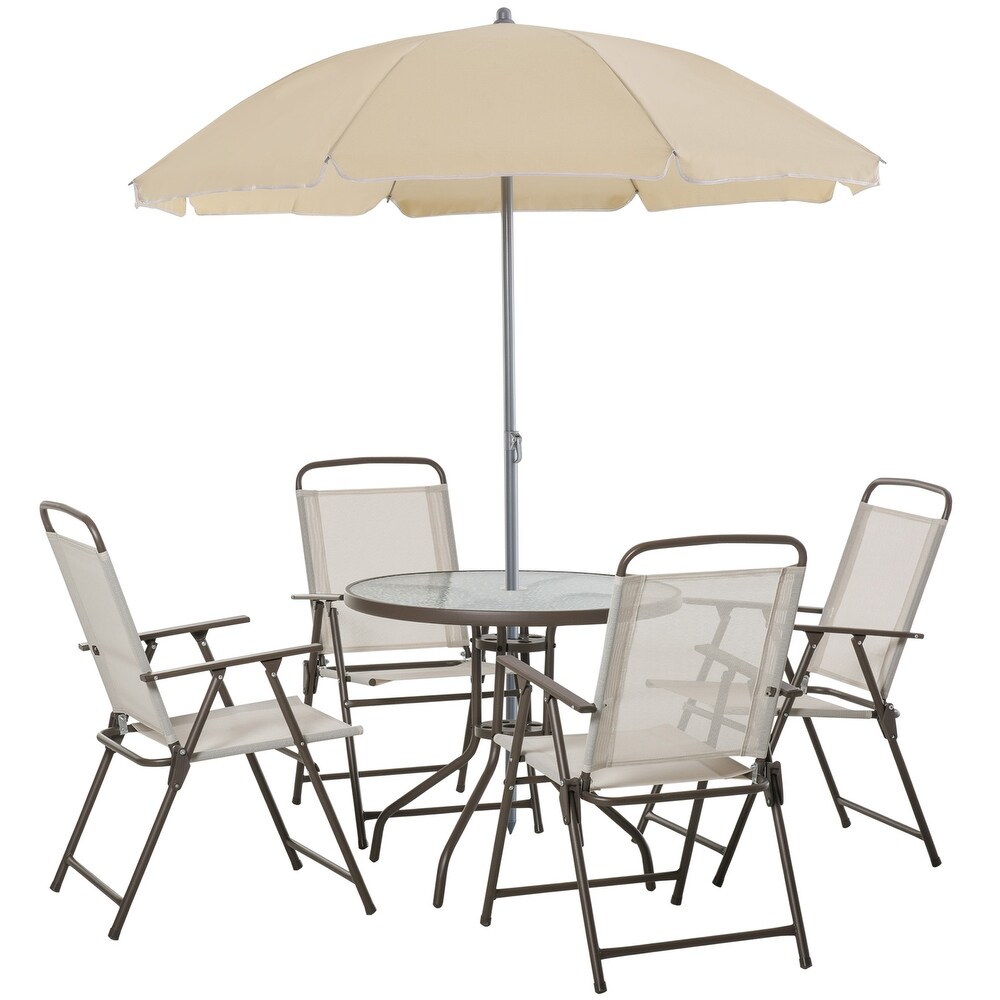 Outsunny 6 piece Patio Dining Furniture Set