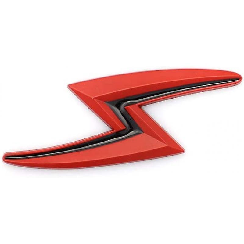 3d Metal S Lightning Emblem Hood Badge For Jdm Styling Trunk Lid Nameplate Sticker (silver)