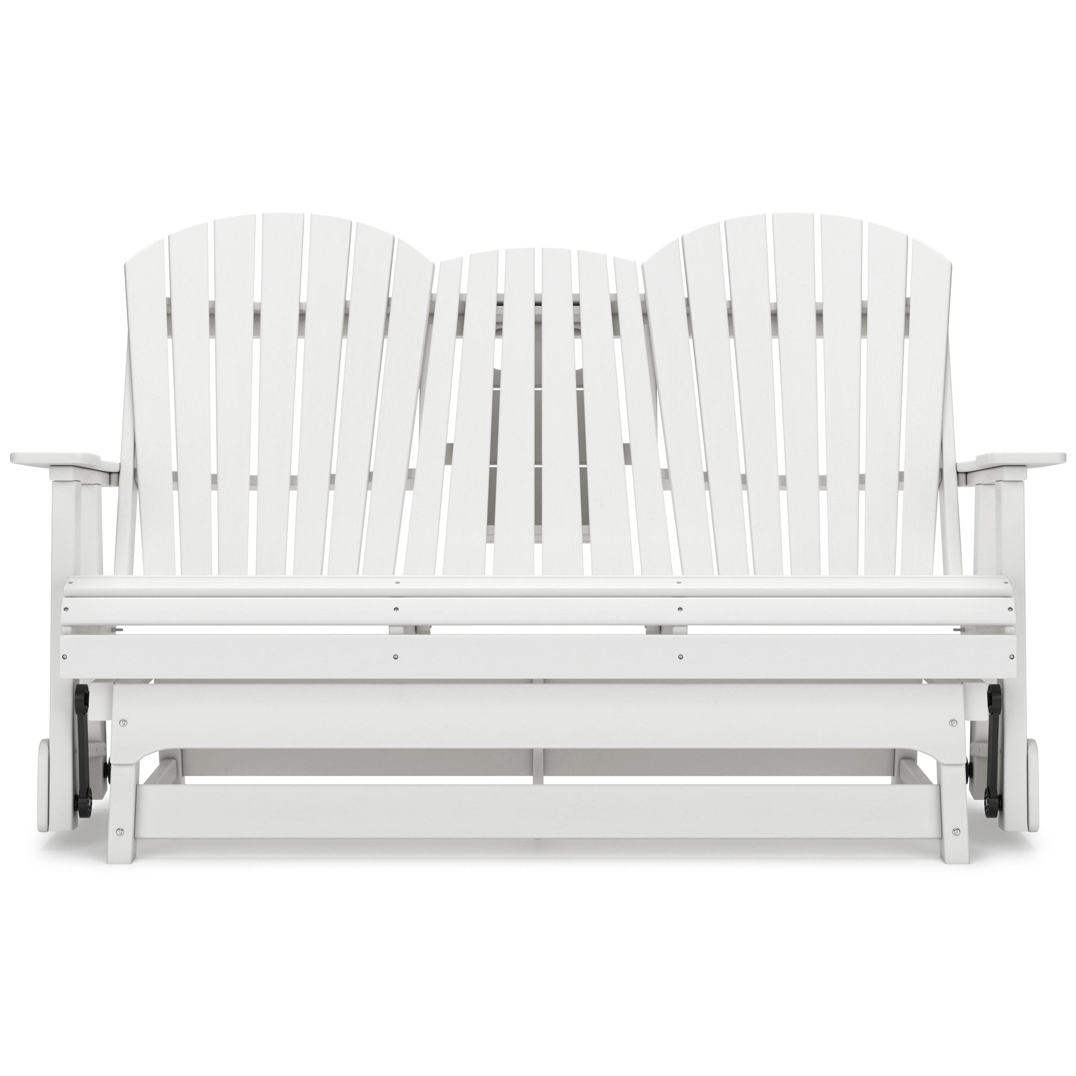 Poly White Outdoor 67 Swivel Glider Loveseat