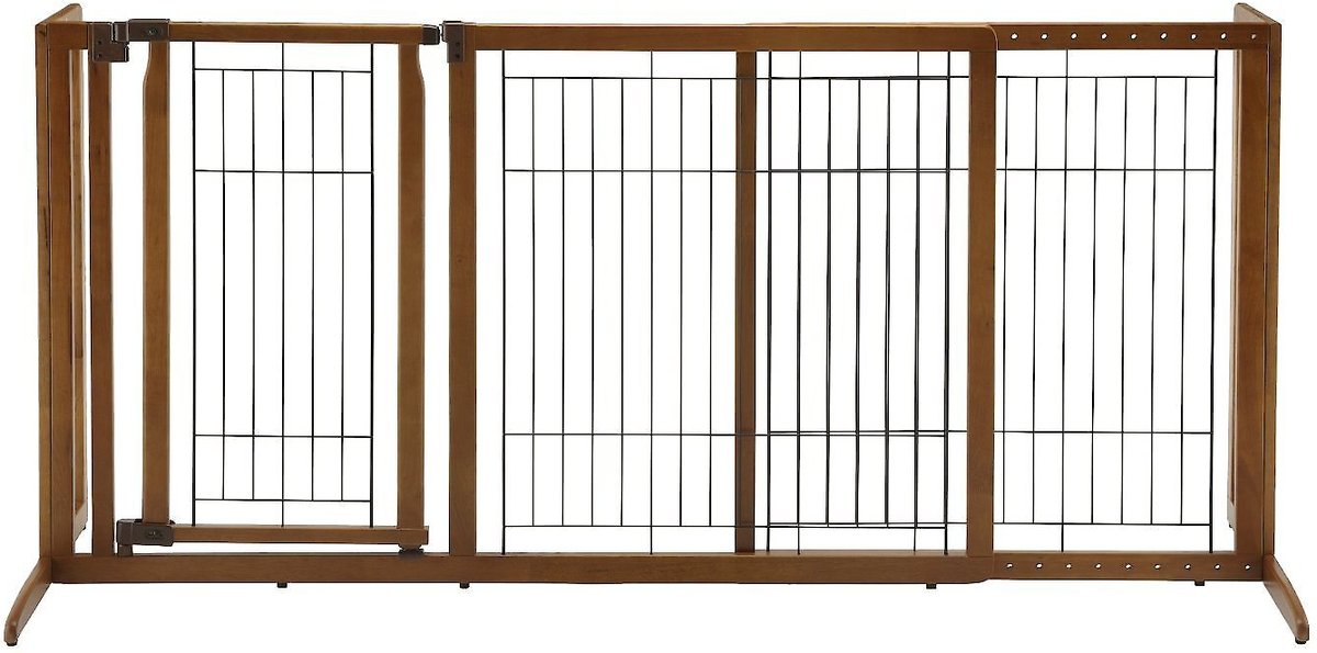 Richell Deluxe Freestanding Gate with Door for Dogs and Cats