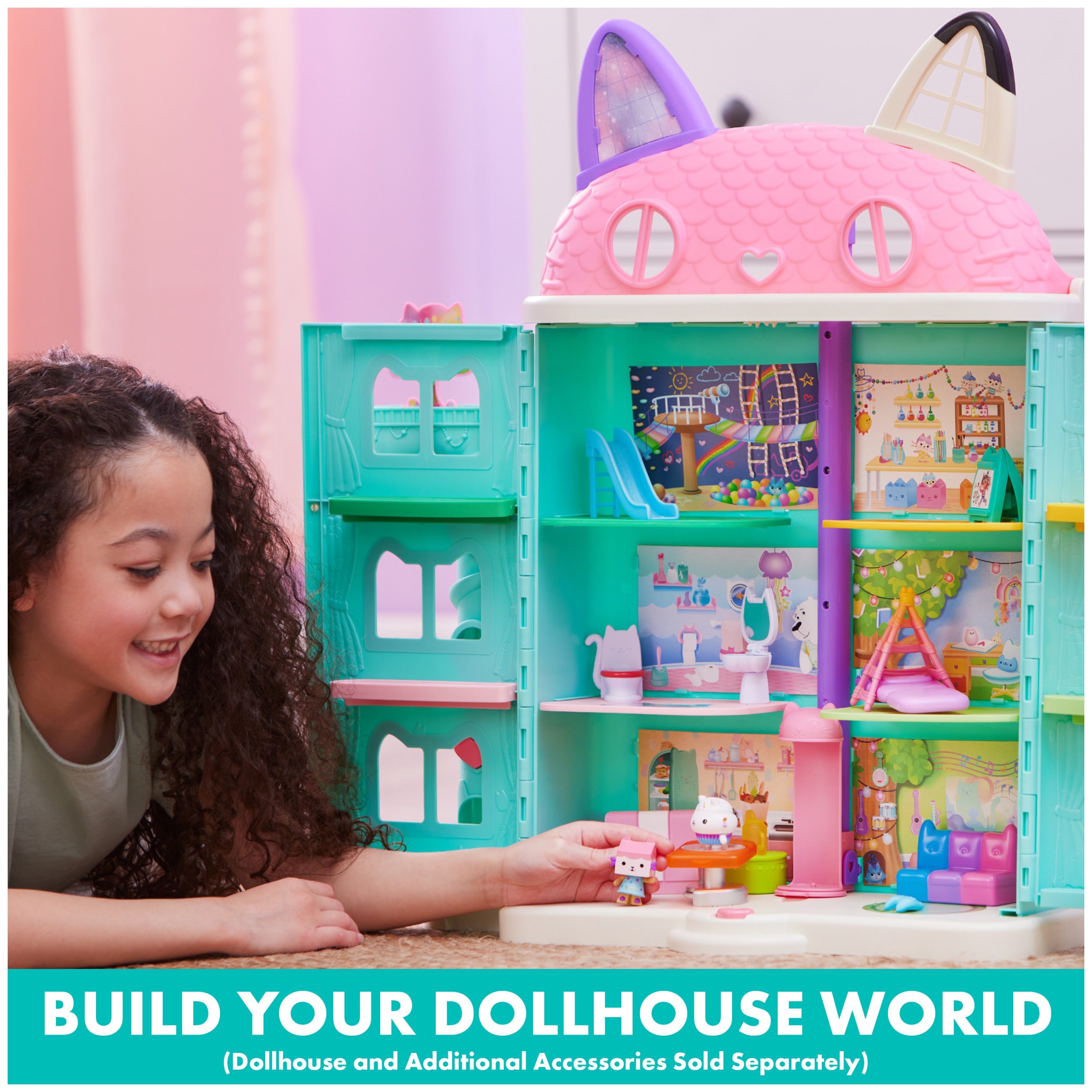 Gabby’s Dollhouse (Walmart Exclusive) Kitchen Furniture and Figures for Kids 3 and Up