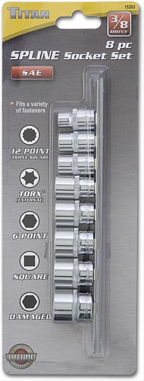 Titan Tools 15203 Titan Spline Socket Sets