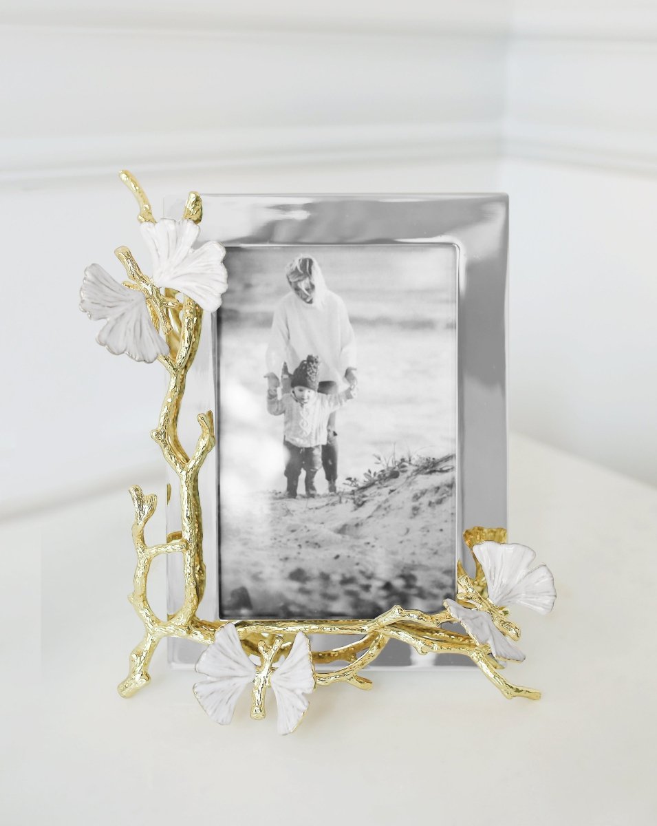 Butterfly Ginkgo Gold Reflective Frame