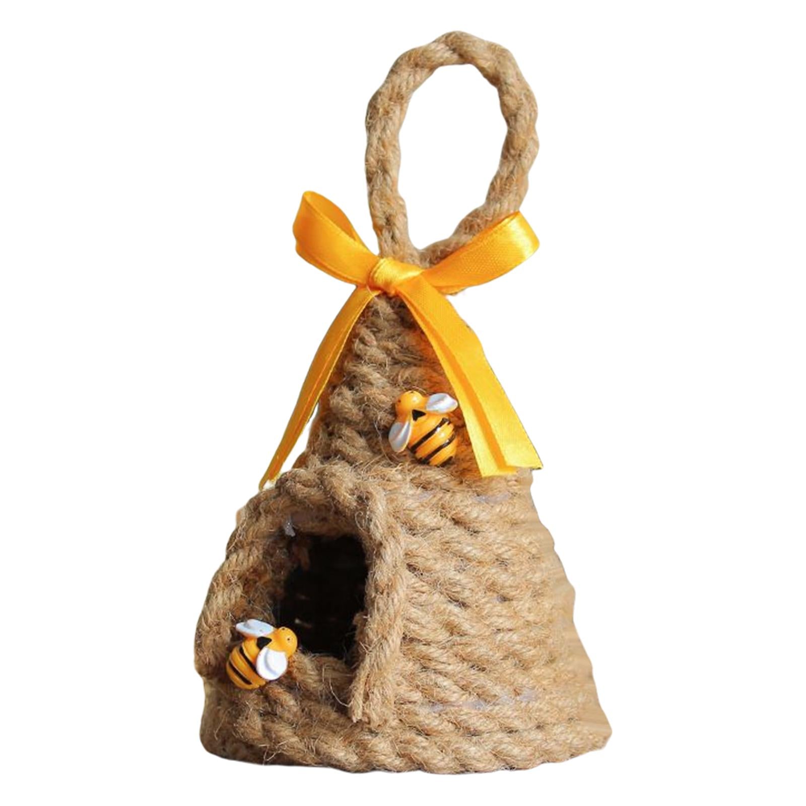 Garden Hanging Bird House with Rope Hideaway Resting Place for Cardinals Bluebirds Hummingbirds Finches Cages Decoration ， Cone