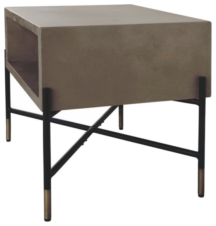 Sofi Modern Concrete and Metal Coffee Table   Modern   Coffee Tables   by Virgil Stanis Design  Houzz