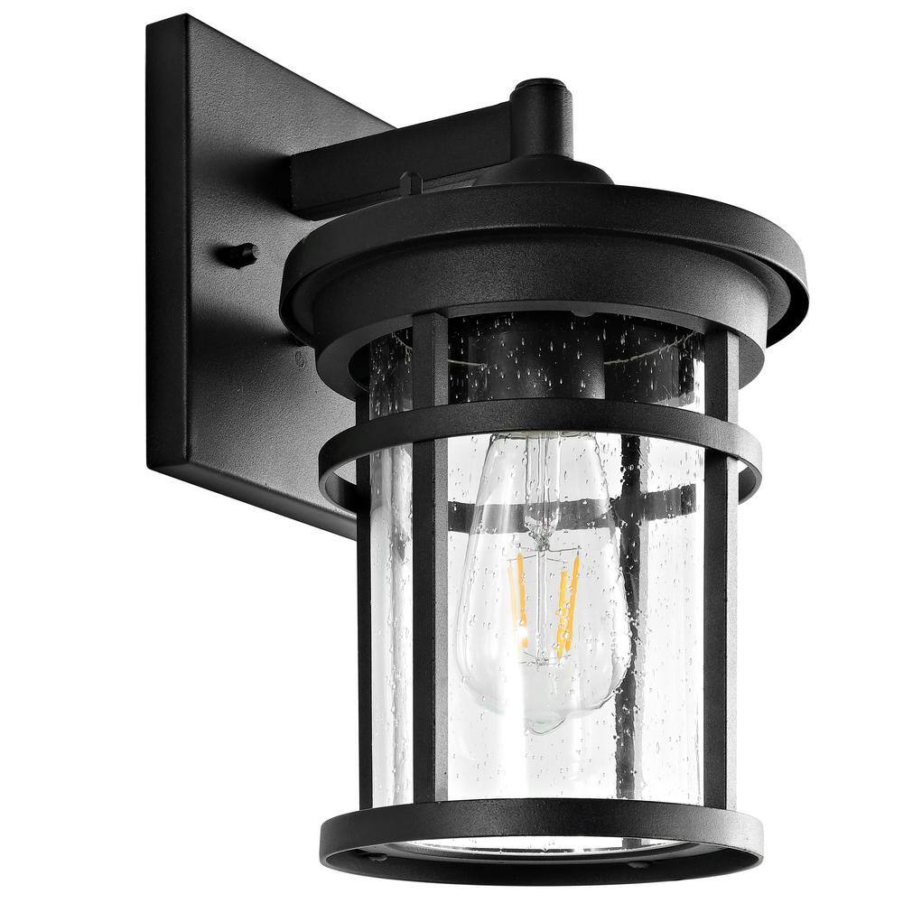 SAFAVIEH Senta 1-Light Black Outdoor Wall Lantern Sconce PLT4001A