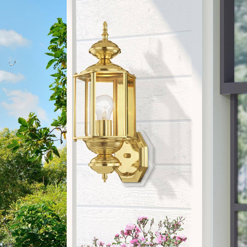 AVIANCE LIGHTING Outdoor Basics 1 Light Polished Brass Outdoor Wall Sconce 2006-02