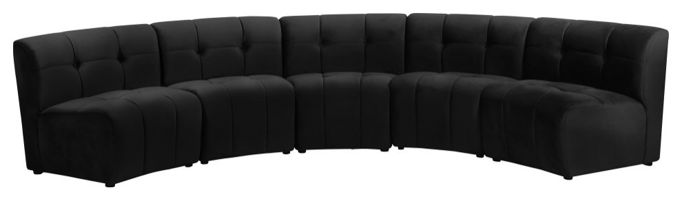 Limitless Modular Velvet 1 Piece Sectional   Transitional   Sectional Sofas   by Meridian Furniture  Houzz