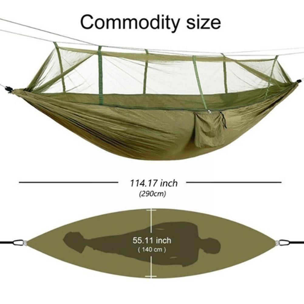 Camping Waterproof Canopy Hammock Set Camouflage Mosquito Net Camping Hiking Travel Outdoor Tent Shade G4c4