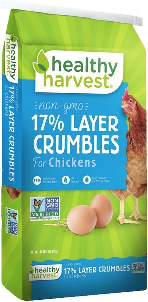 Healthy Harvest Non-GMO 17% Protein Layer Crumbles Poultry Feed