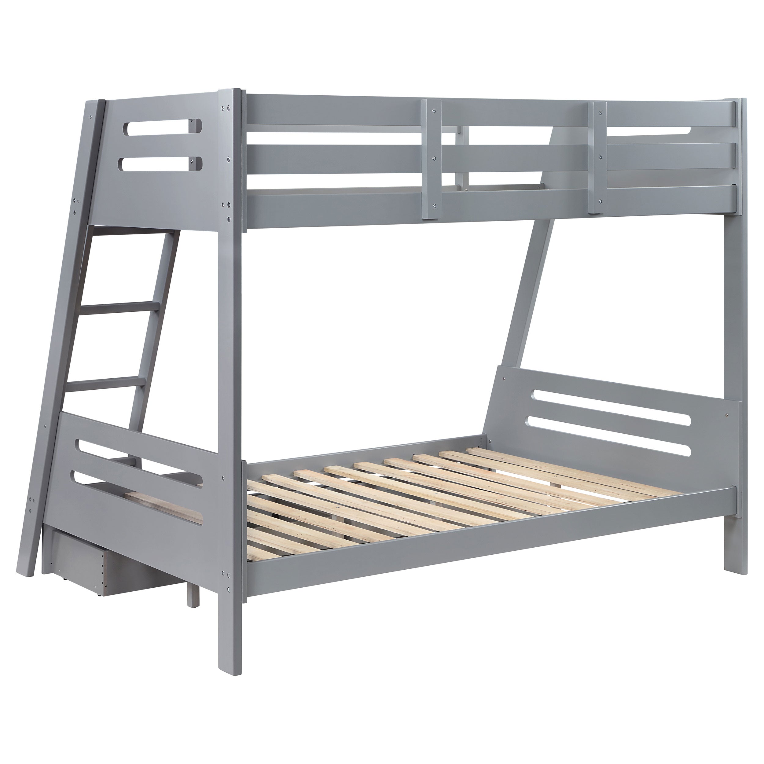 Flynn Wood Twin Over Full Bunk Bed Weathered Brown-400809