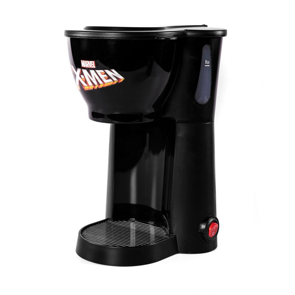 Uncanny Brands Black Marvel X-Men Single-Cup Drip Coffee Maker with Mug CM-MVX-XMN