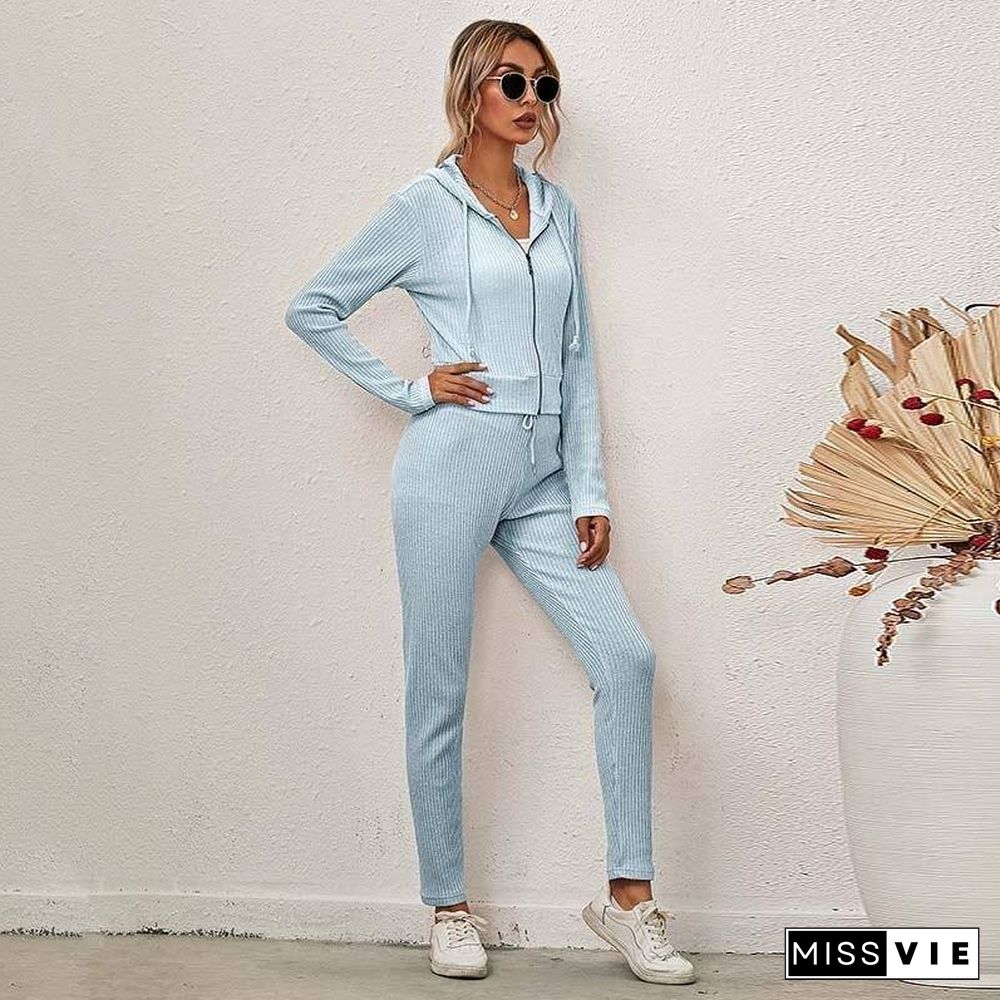 Autumn Winter Sweat Suits Women Tracksuit Pants Set Knitted Suit Female Two Piece Set Casual 2 Piece Outfits for Women