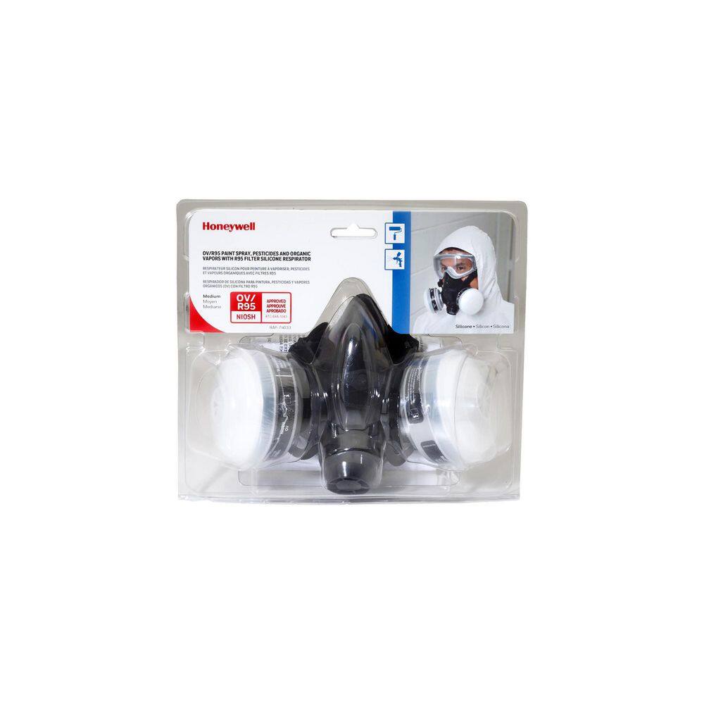 Honeywell RAP-74034 7700 Silicone Half Mask wOVR95 CartridgesFilters PaintPesticide Respirator Large RAP-74034