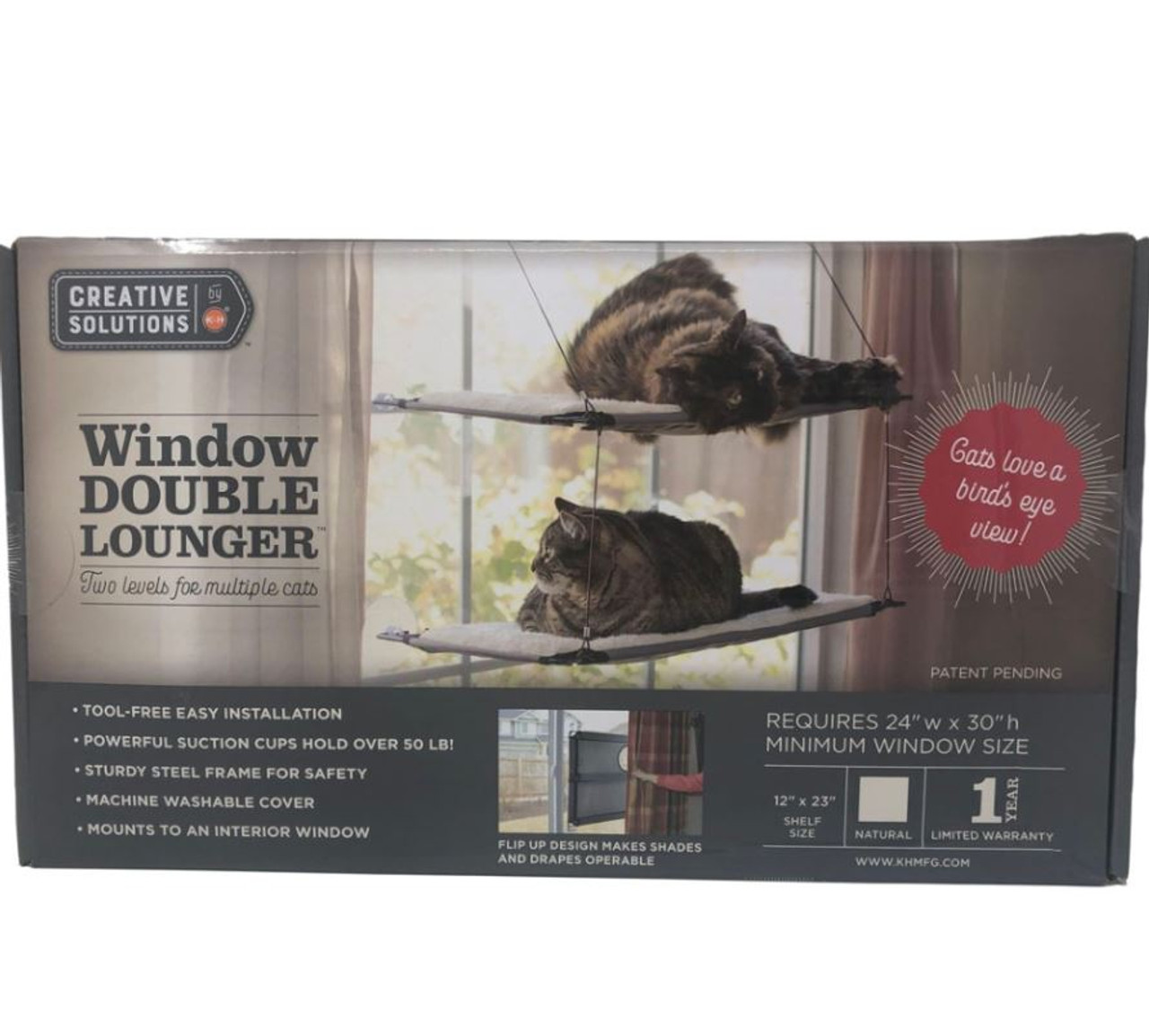 KandH Creative Solutions Double Window Cat Lounger