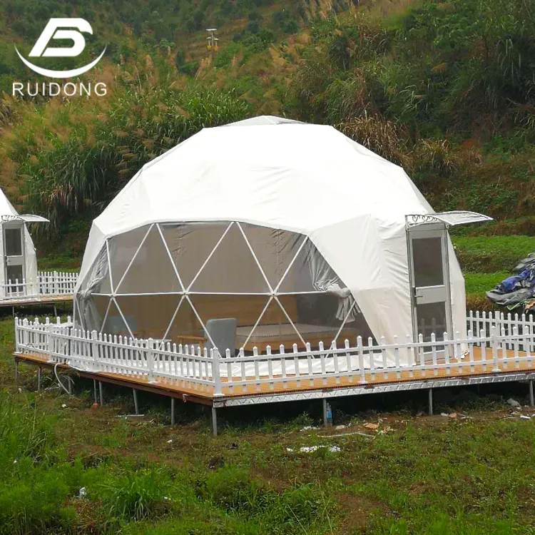 High Quality Commercial Luxury Glamping Dome Tent Camping Outdoor Waterproof Hotel House Bell Tents