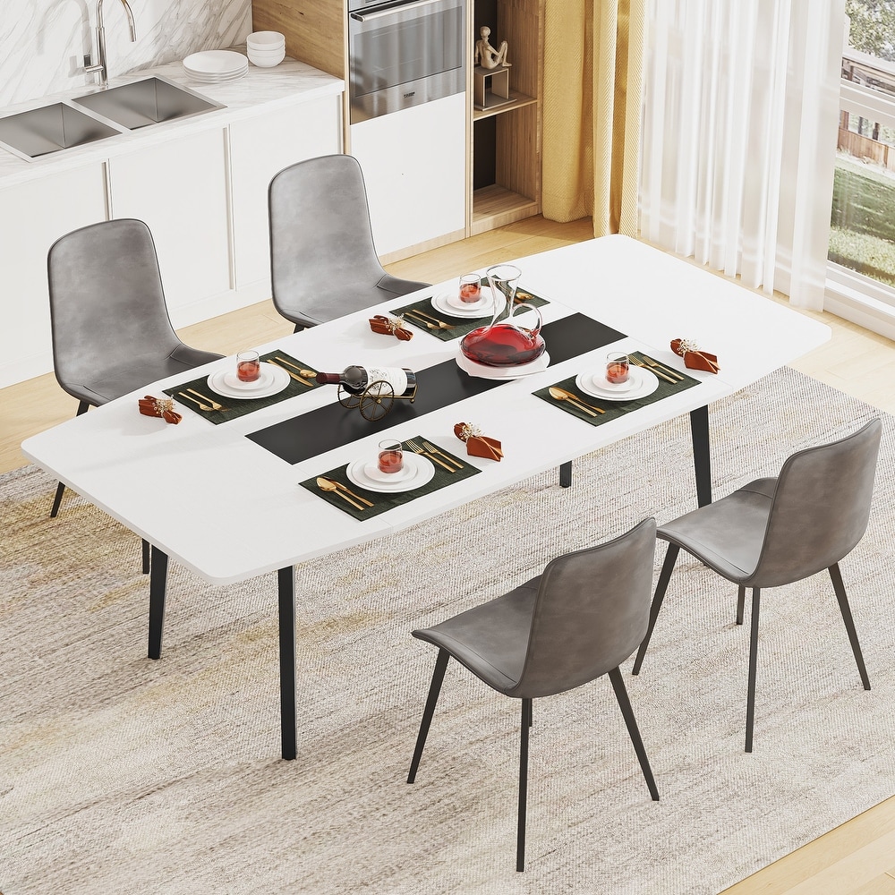 70.86 Inches Industrial Dining Table for 6 8 People