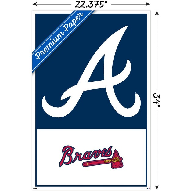 Trends International Mlb Atlanta Braves Logo 22 Unframed Wall Poster Prints