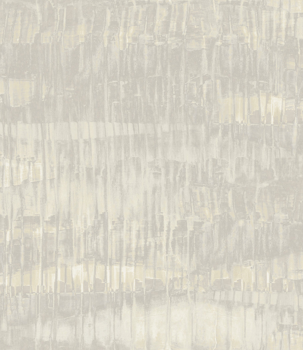 Sample Oxide Wallpaper in Cream, Silver, and Grey from the Aerial Collection