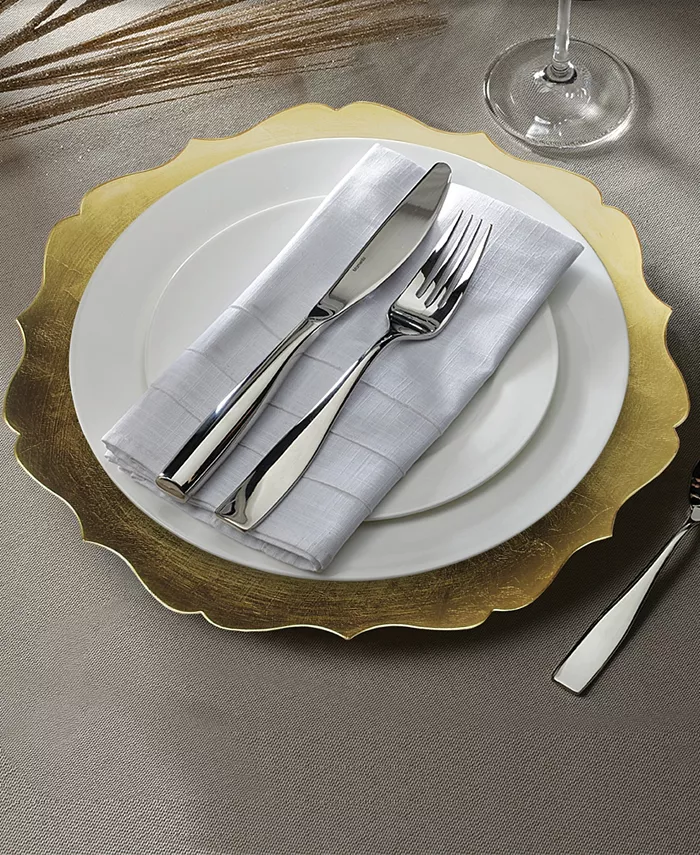 American Atelier Scallop Charger Plate 12 Piece Dinnerware Set Service for 12