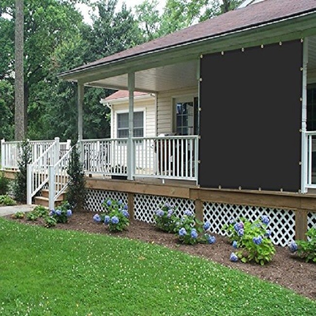 Agfabric 90% Sun Shade Cloth with Grommets Canopy  12 Bungee Balls   10'x22'