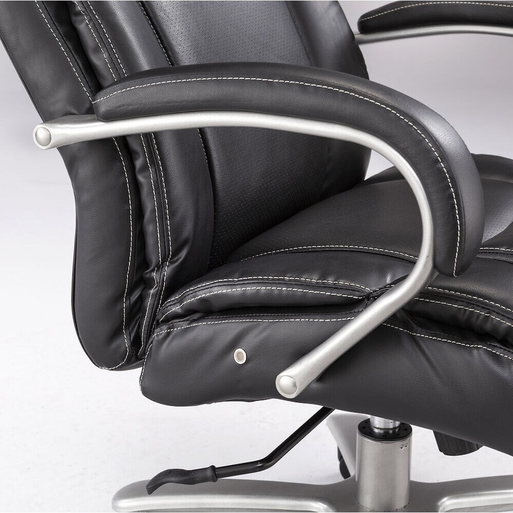 Big and Tall Leather Mid Back Office Chair