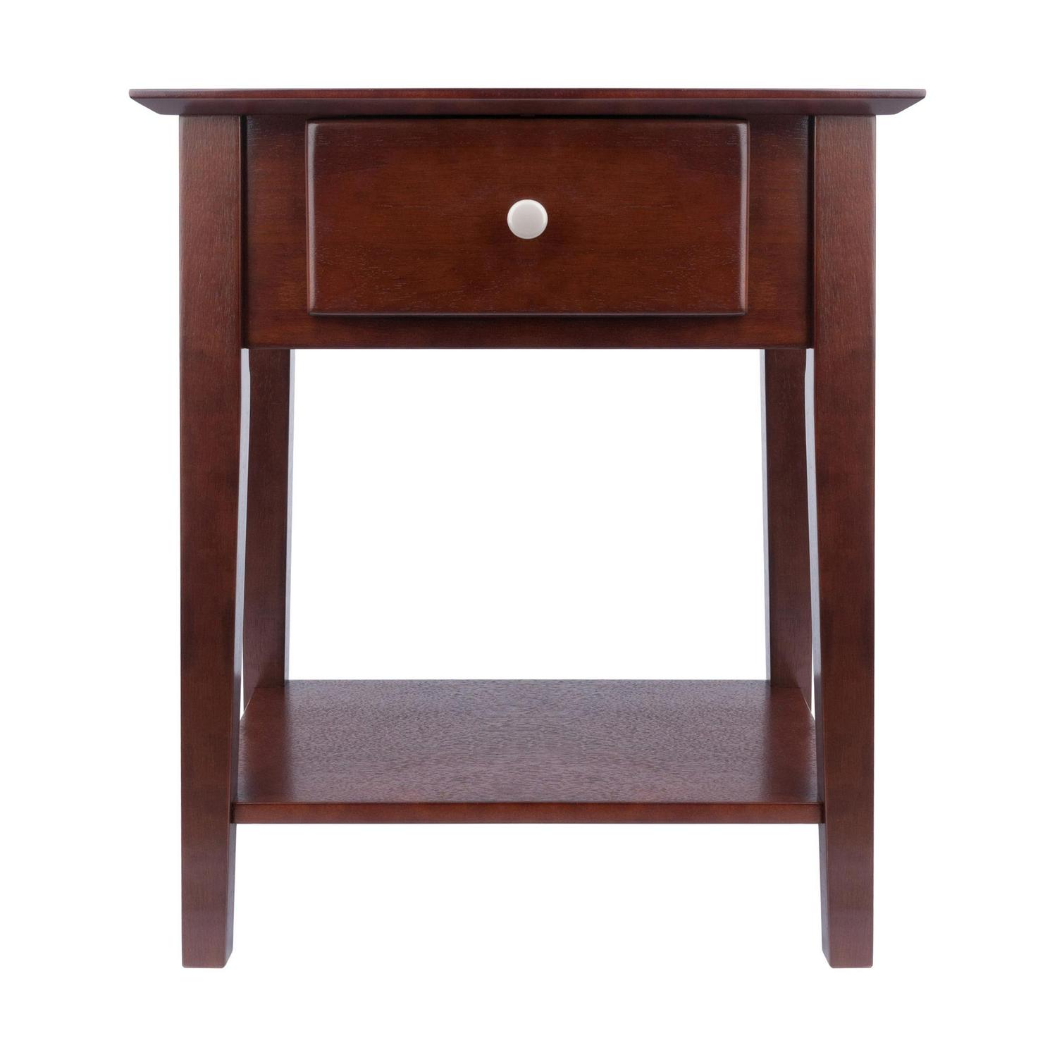 Winsome Wood Shaker Nightstand， Walnut Finish