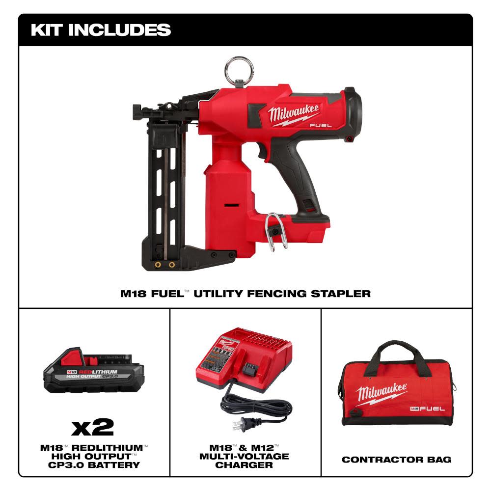 Milwaukee M18 FUEL Utility Fencing Stapler Kit ;